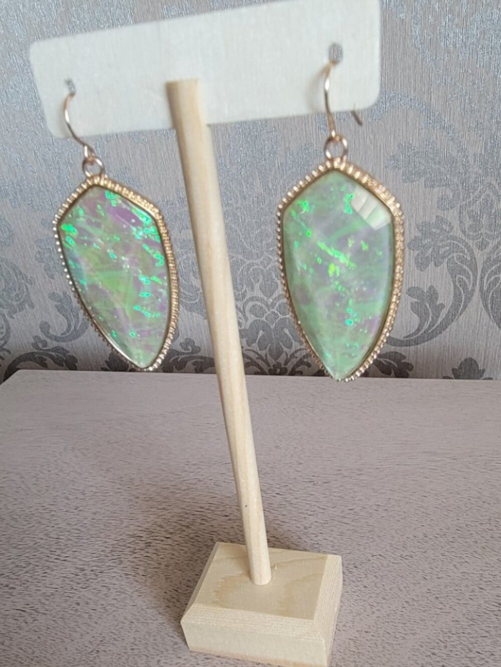Miara Mint Opal Petal Earrings